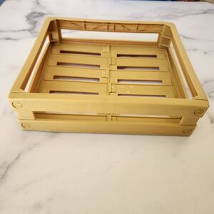 Plastic crate pretend food play Brooklyn lollipops brown box 9x8"